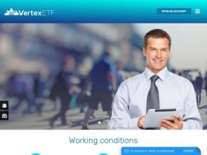 Скриншот главной страницы сайта vertexetf.com